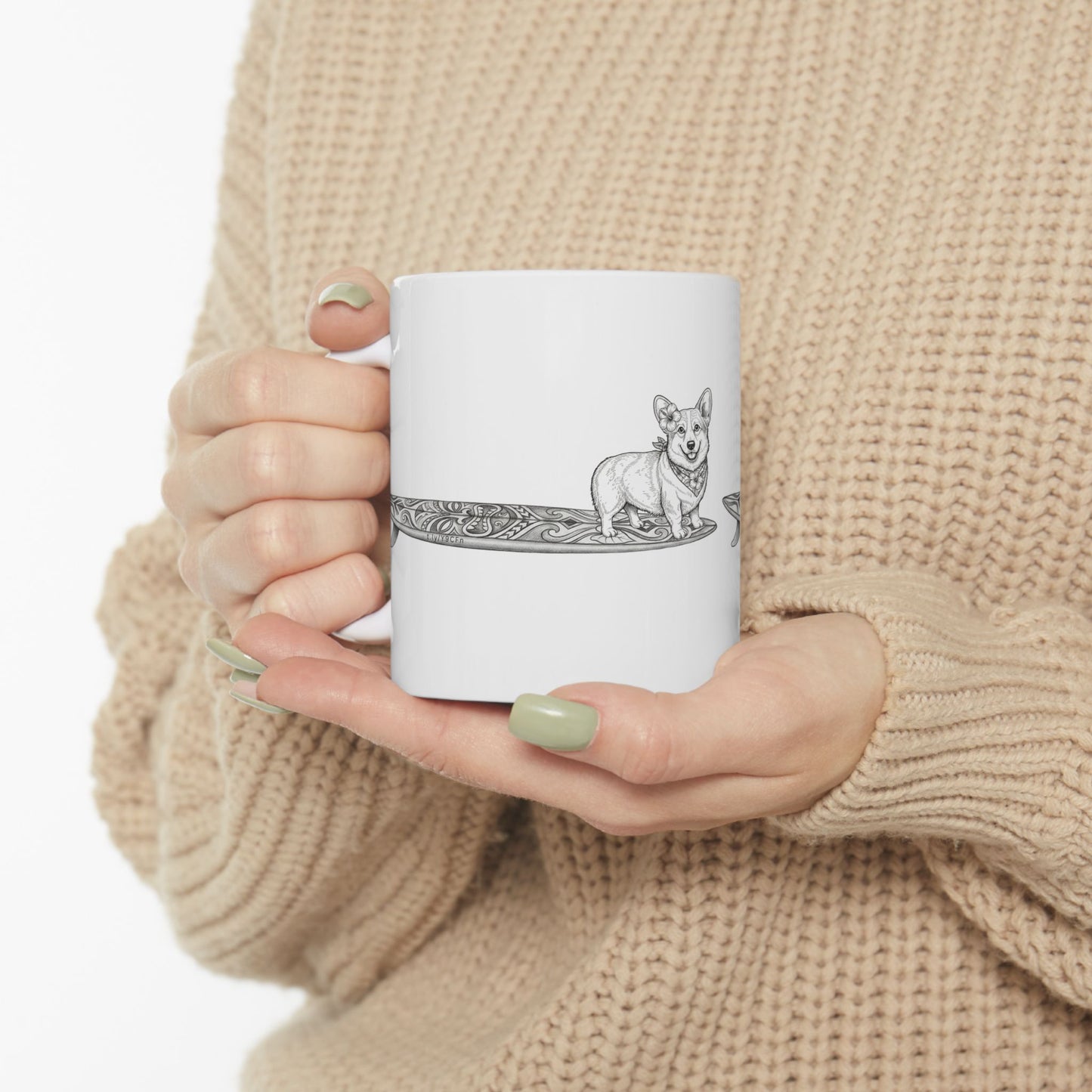 Corgi Tiki 11 oz Coffee Mug