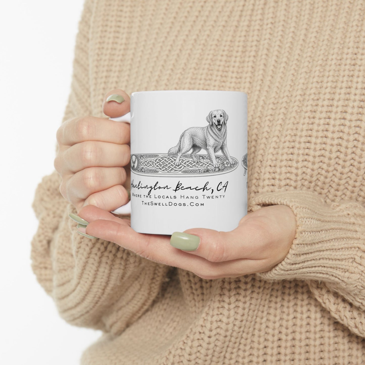 Golden Retriever Guisachan Surfboard HB Edition 11 oz Coffee Mug