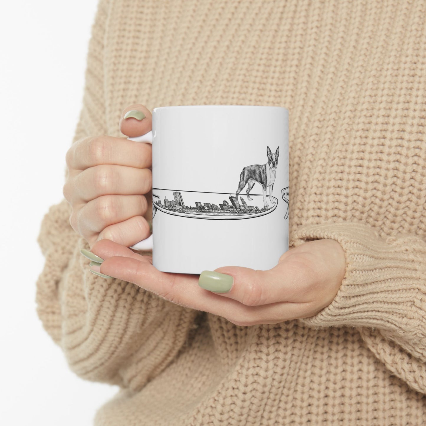 Boston Terrier surf mug — unique gift for Boston Terrier owners — The Swell Dogs