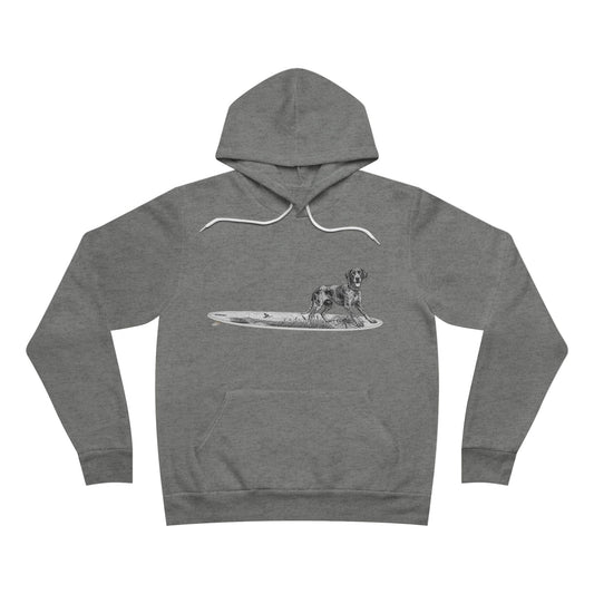 German Shorthaired Pointer Point Break Surfboard Pullover Hoodie