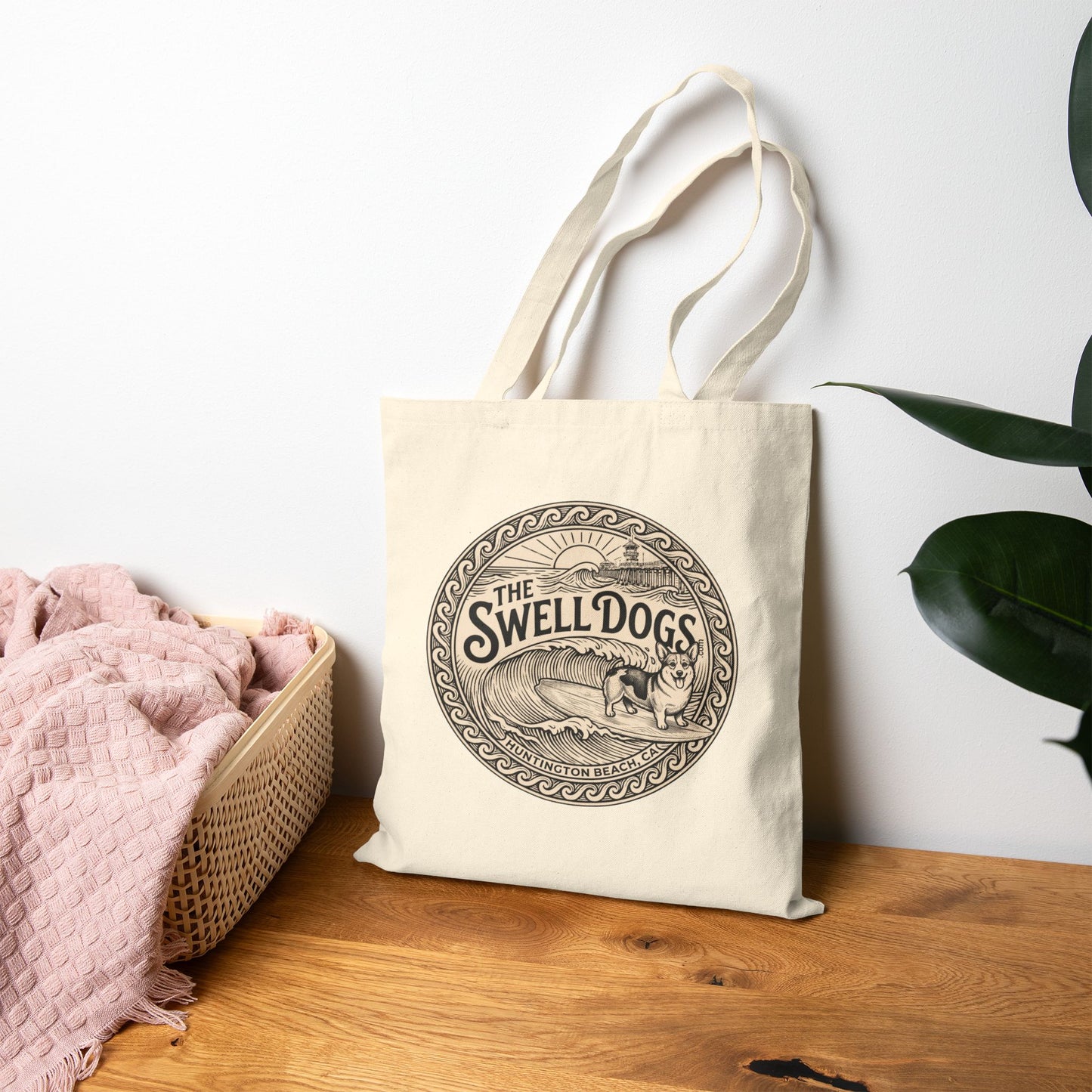 Corgi Swell Dogs Beach Tote