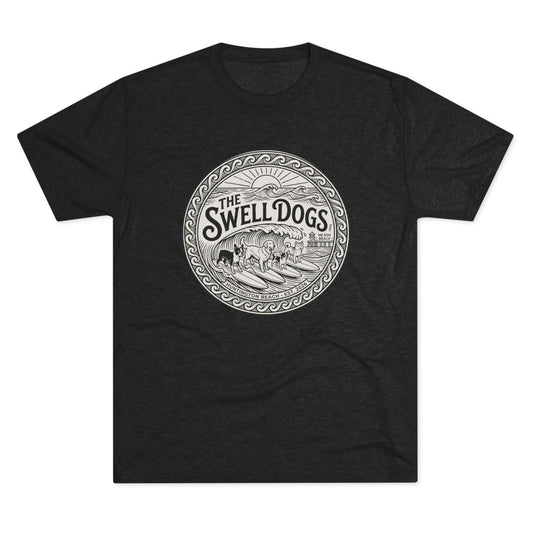 Black tshirt with The Swell dogs logo on it.