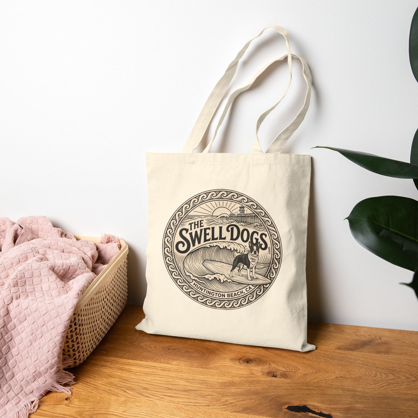 Boston Terrier Swell Dogs Beach Tote