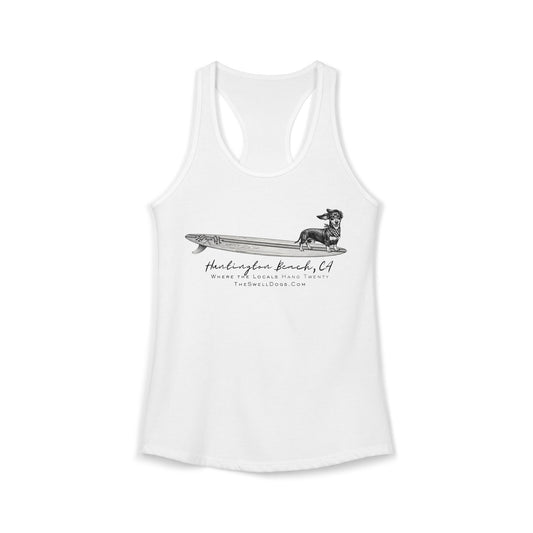 Dachshund Racing Flags HB Edition Racerback Tank