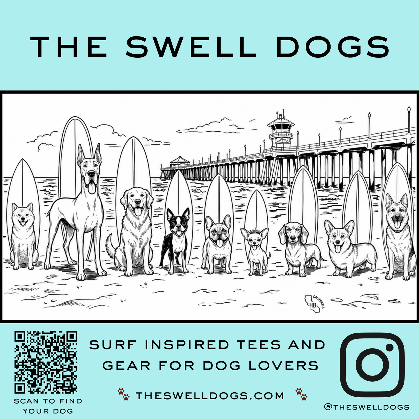 The Swell Dogs Heat One Sticker