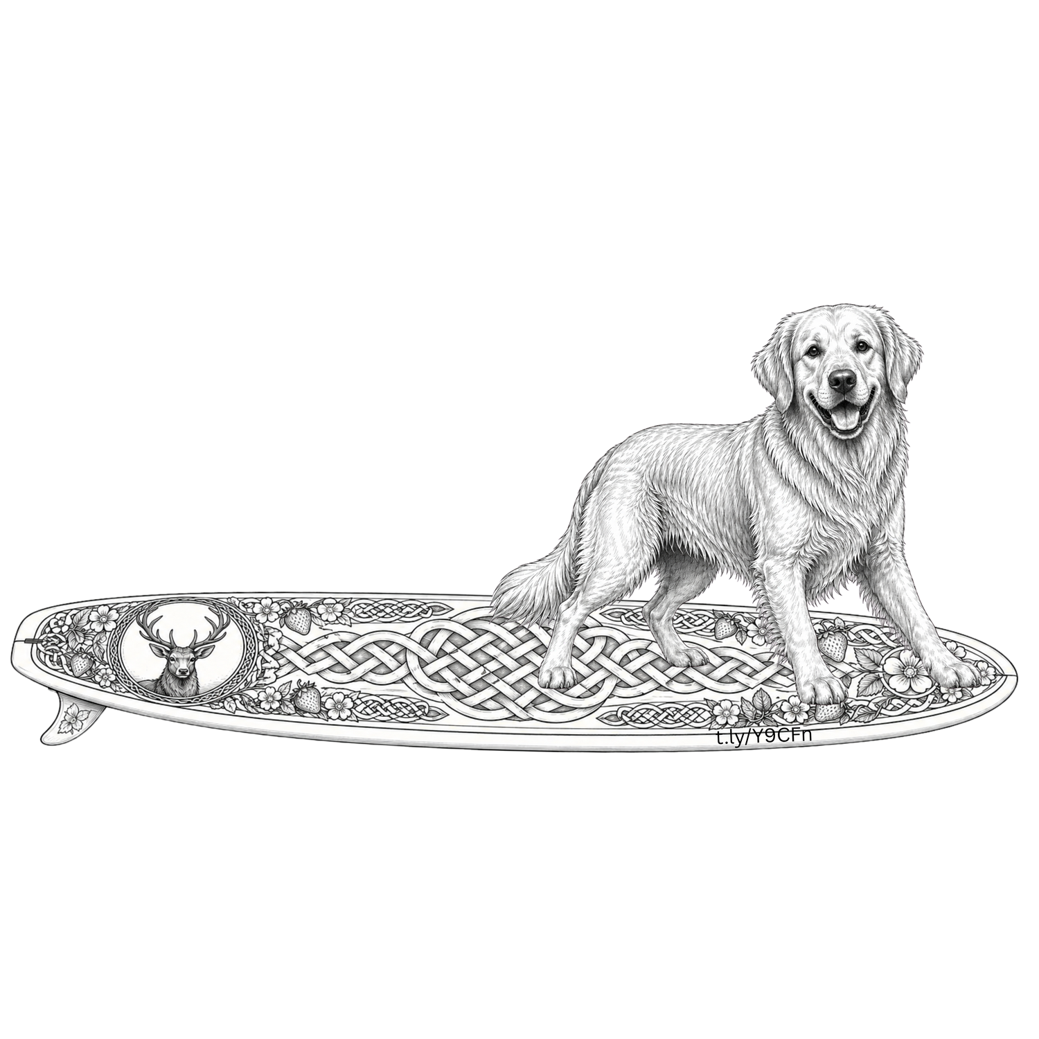 GOLDEN RETRIEVER Guisachan Surfboard