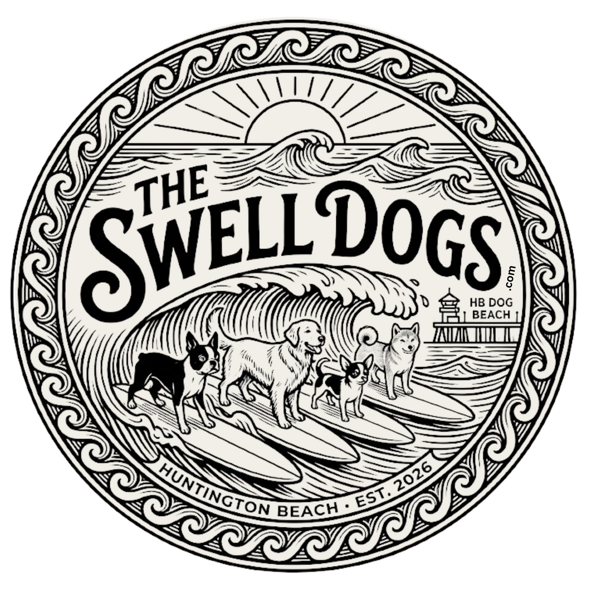 THE SWELL DOGS ARTWORK - The logo that started it all.