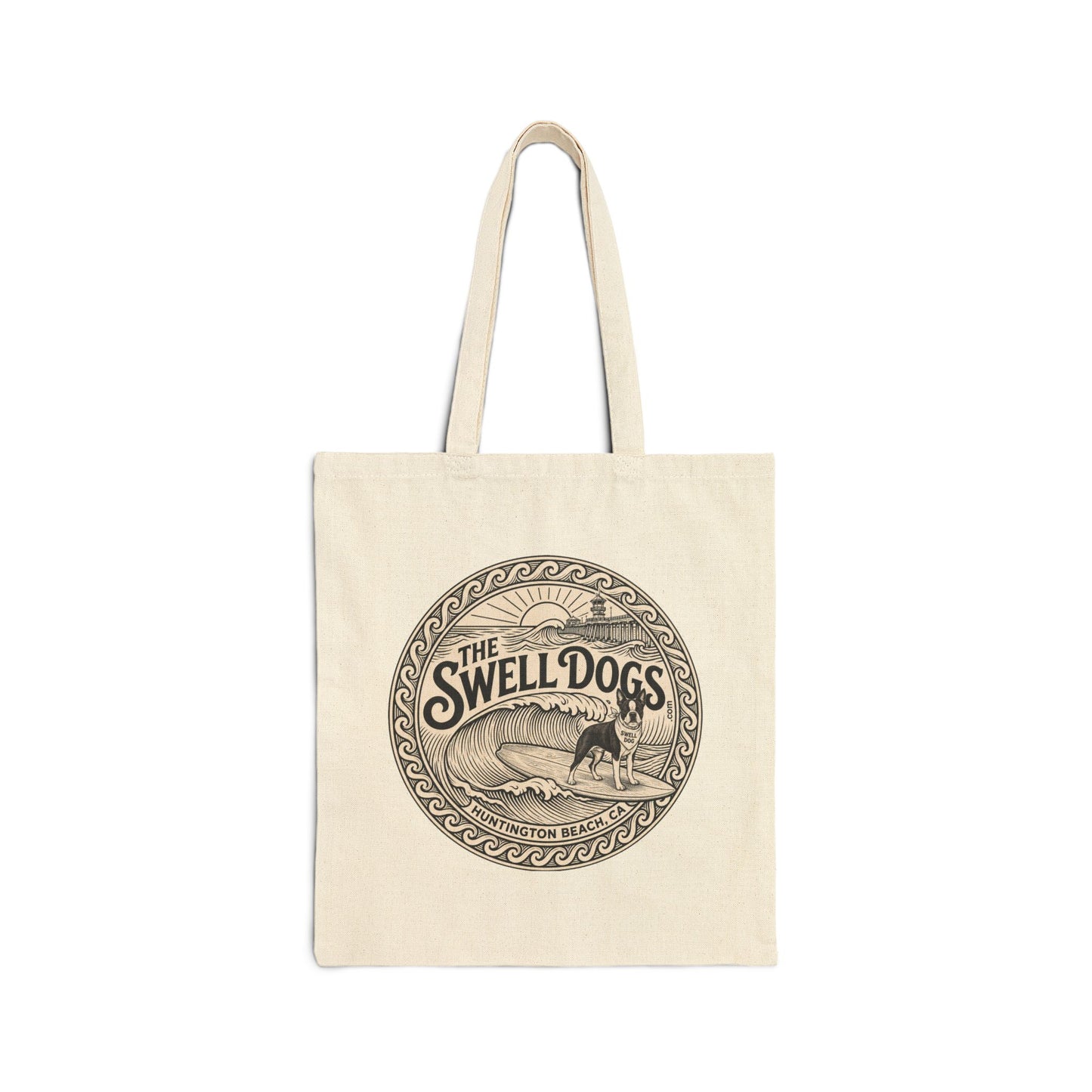 Boston Terrier  Swell Dogs Beach Tote
