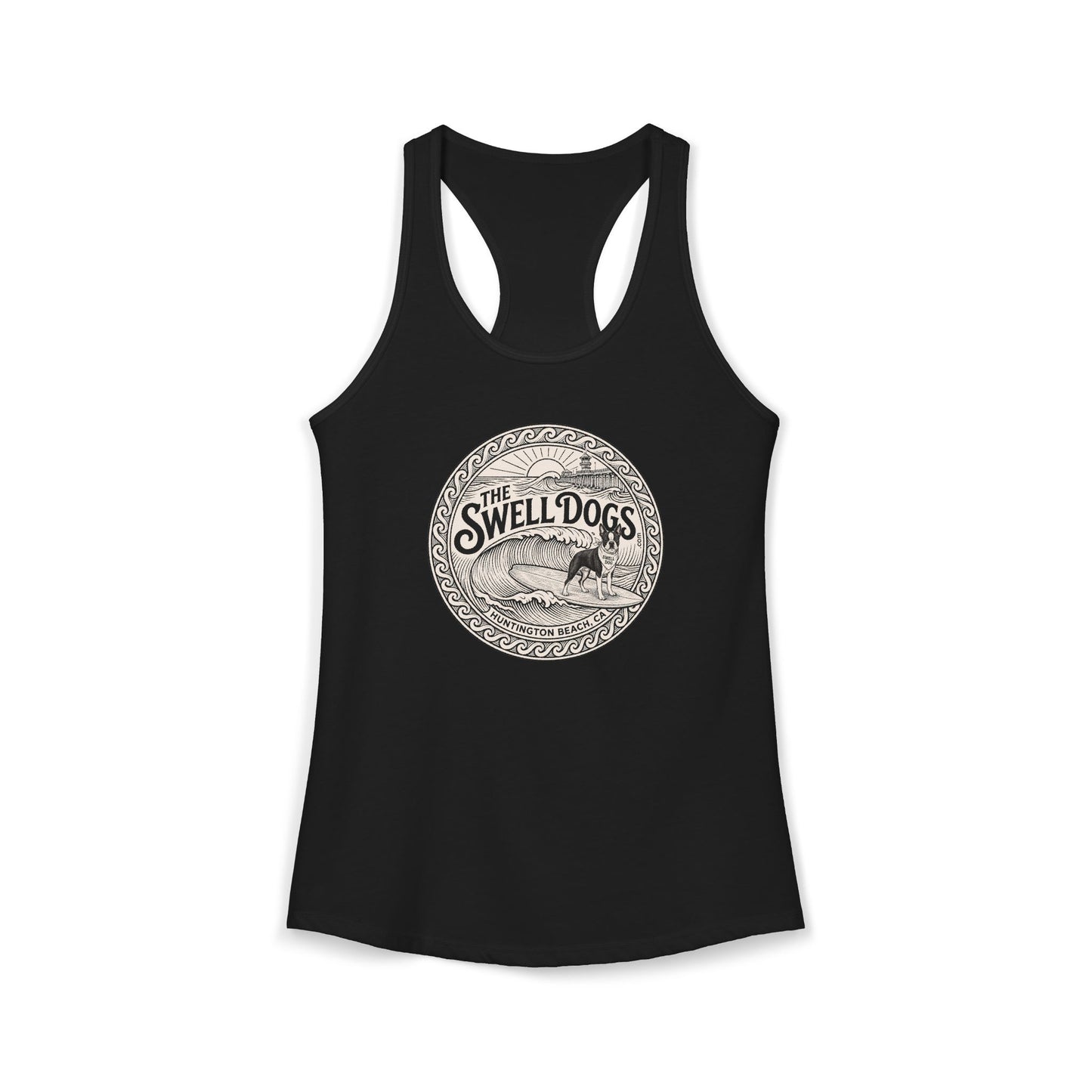 Boston Terrier Swell Dogs Racerback Tank