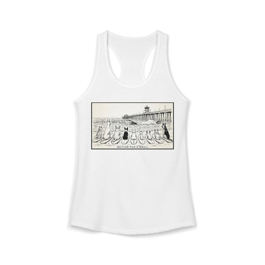 Waiting for a Swell Racerback Tank