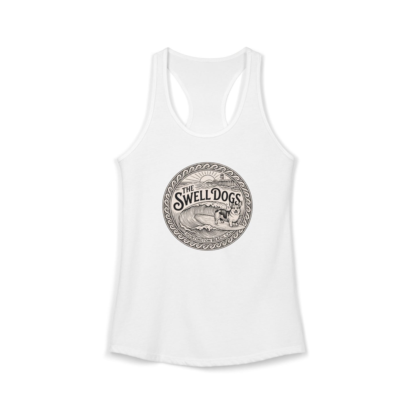 Corgi Swell Dogs Racerback Tank