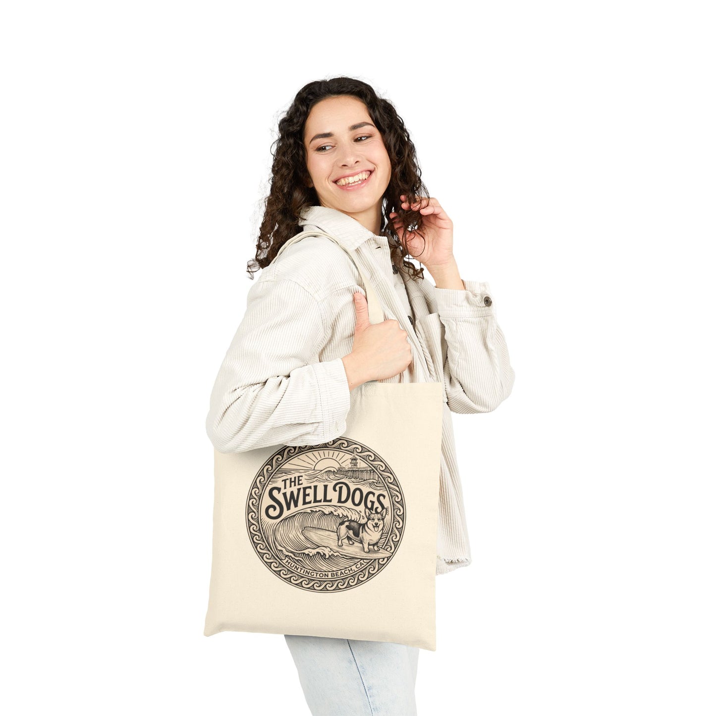 Corgi Swell Dogs Beach Tote