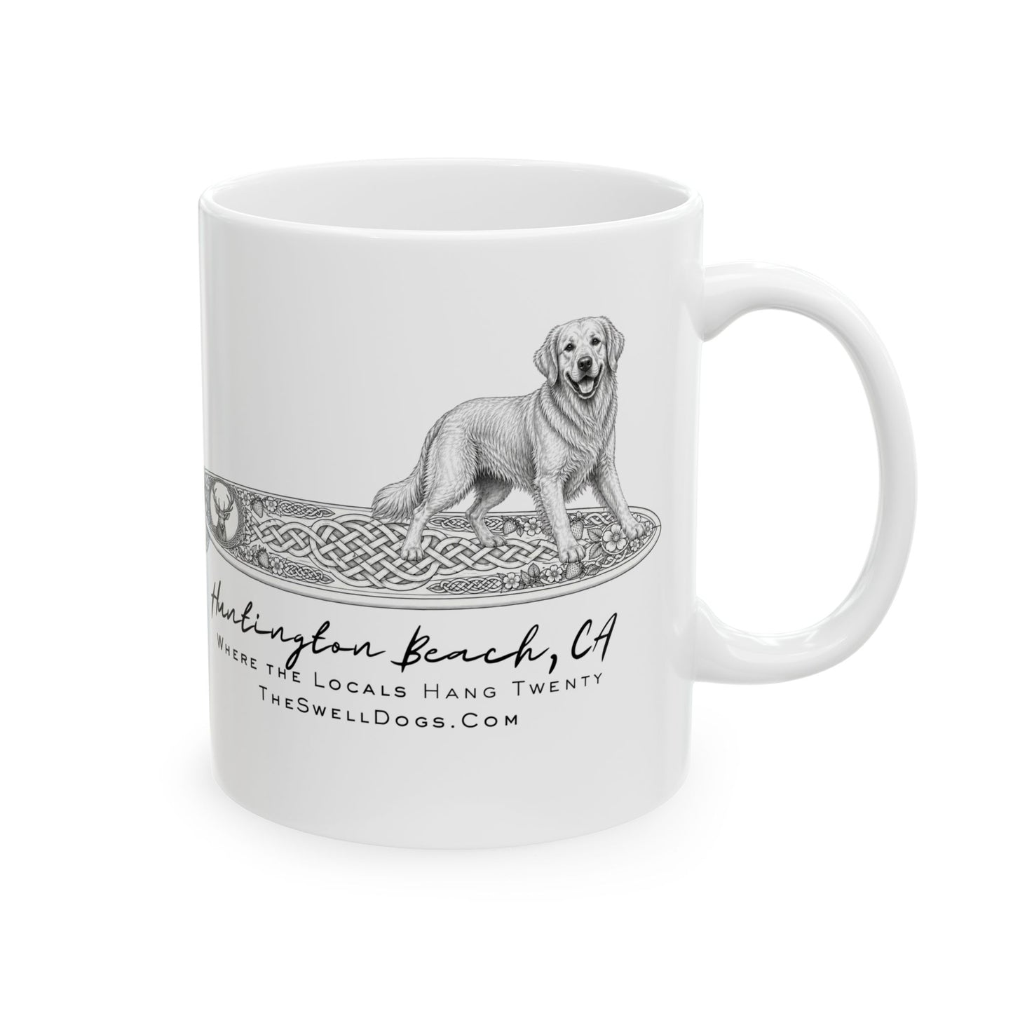 Golden Retriever Guisachan Surfboard HB Edition 11 oz Coffee Mug