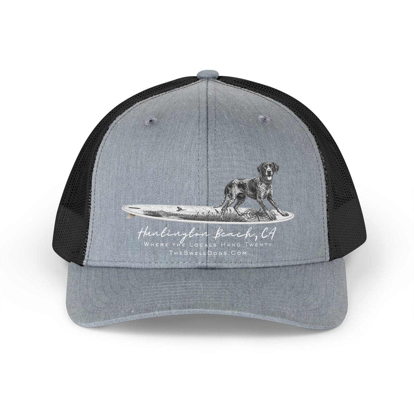 German Shorthaired Pointer Point Break Surfboard HB Edition Trucker Hat