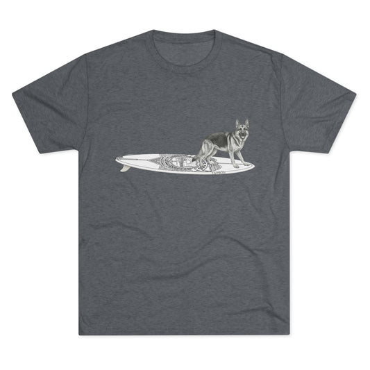 German Shepherd Service Dog Surfboard T-Shirt