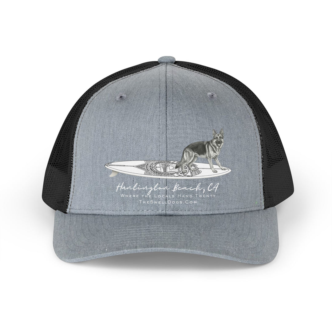 German Shepherd Service Dog Surfboard HB Edition Trucker Hat