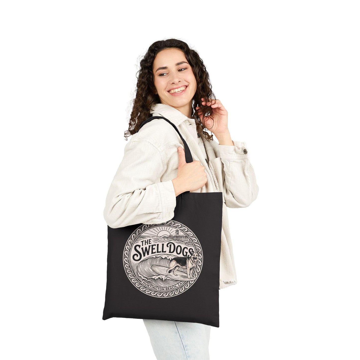 German Shepherd Swell Dogs Beach Tote