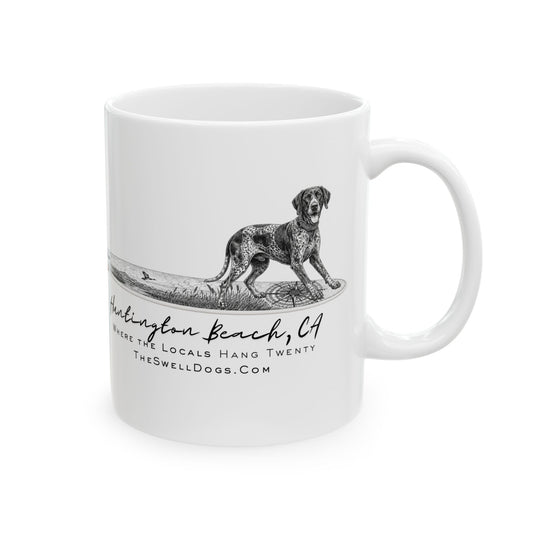German Shorthaired Pointer Point Break Surfboard HB Edition 11oz Coffee Mug