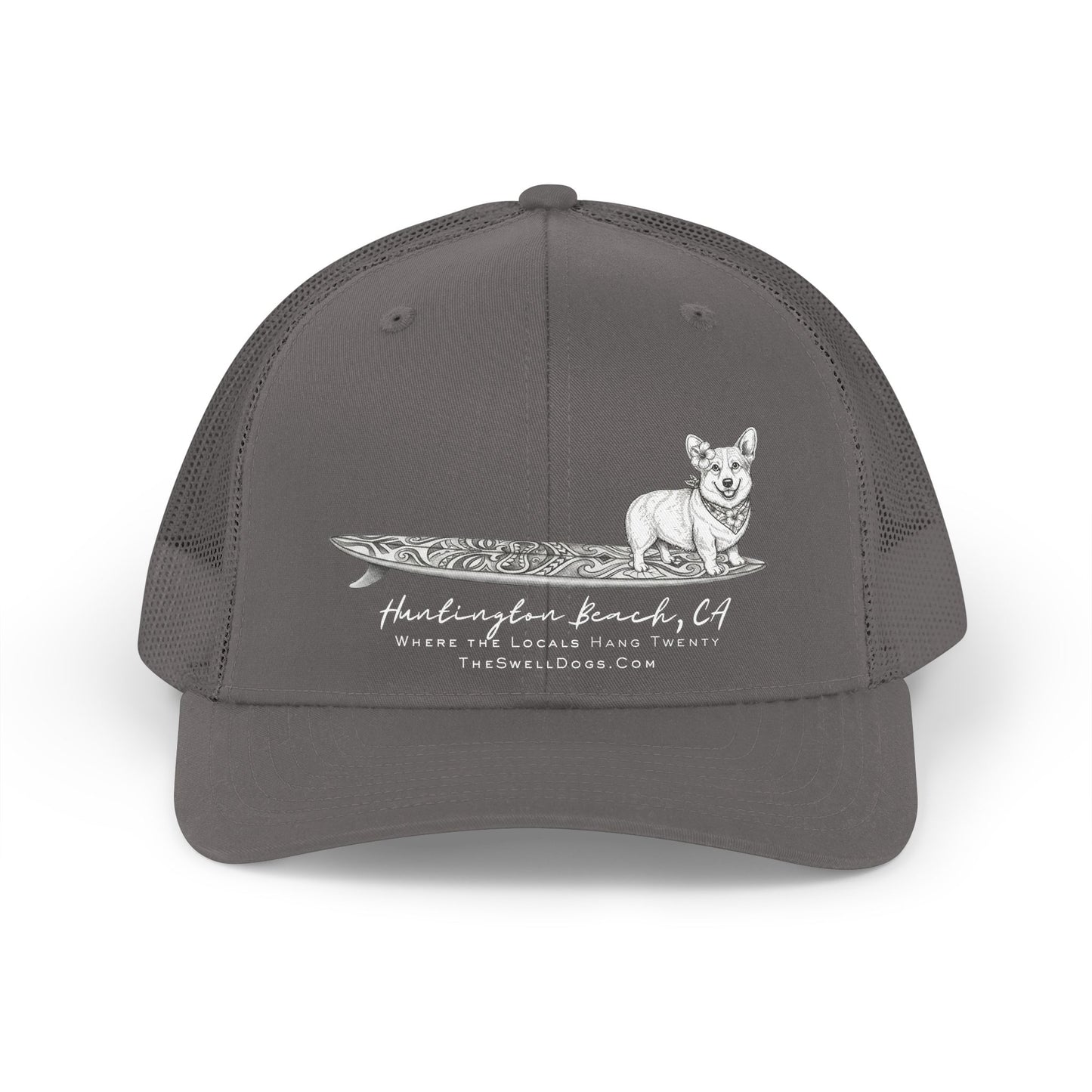 Corgi Tiki Surfboard HB Edition Trucker Hat
