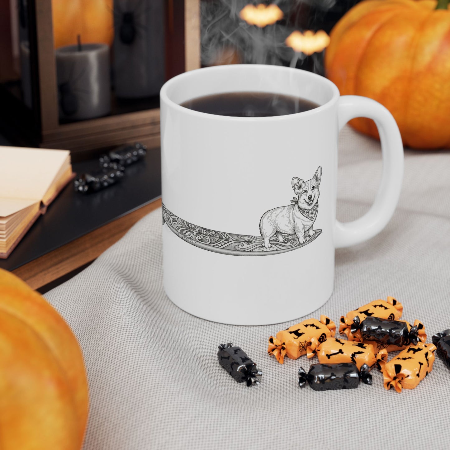 Corgi Tiki 11 oz Coffee Mug