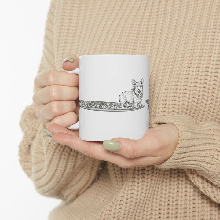Corgi Tiki 11 oz Coffee Mug