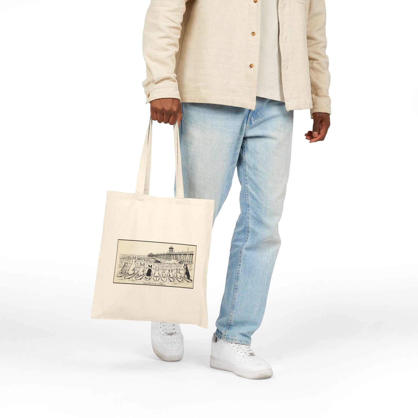 Waiting for a Swell Heat One Beach Tote