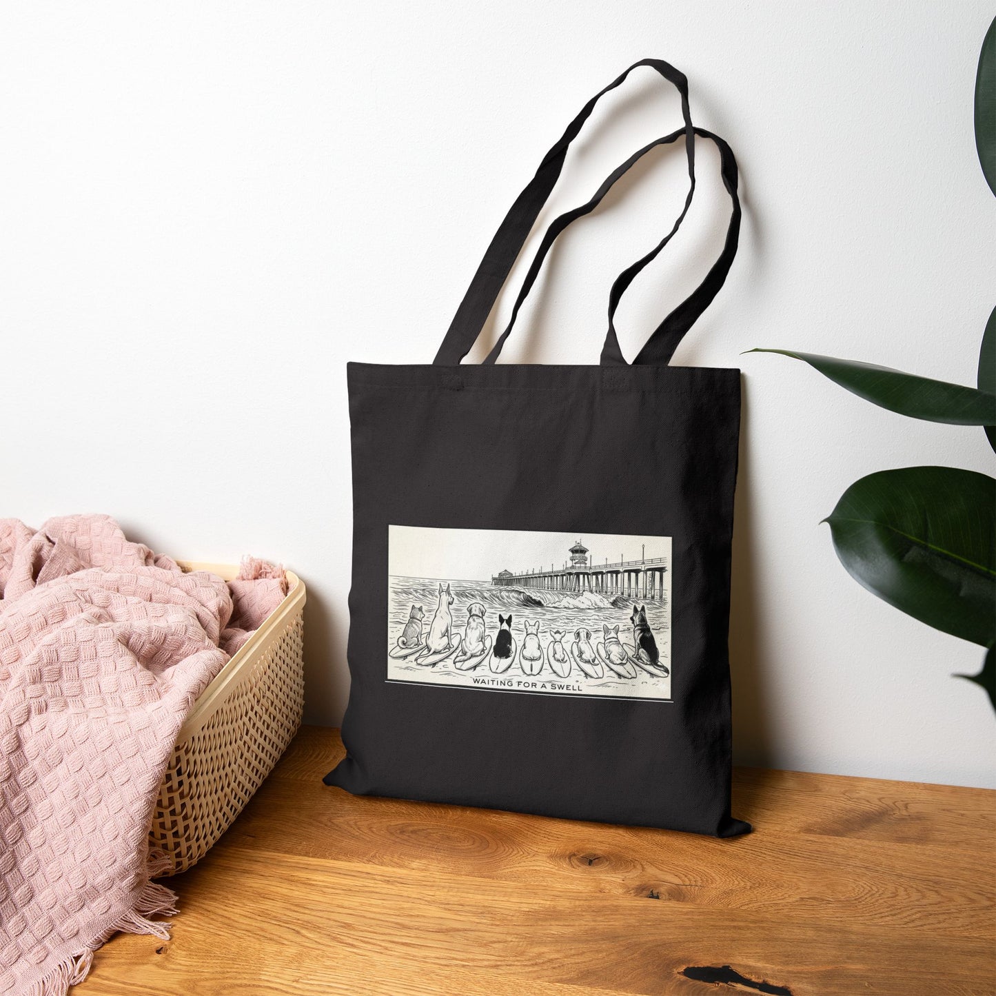 Waiting for a Swell Heat One Beach Tote