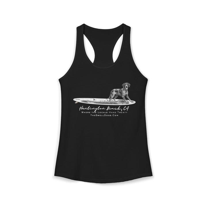 German Shorthaired Pointer Point Break Surfboard HB Edition Racerback Tank