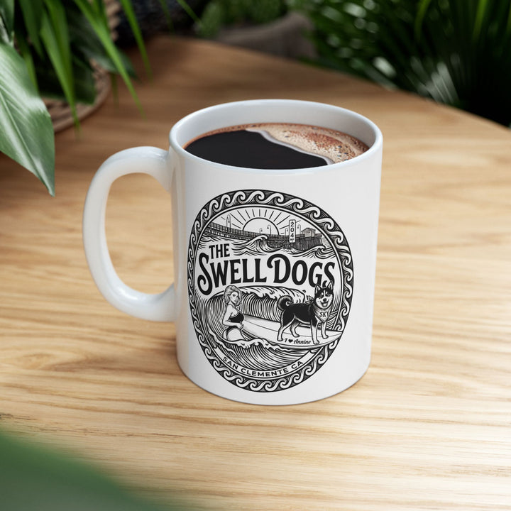 Annine and Sky Swell Dogs 11 oz Coffee Mug