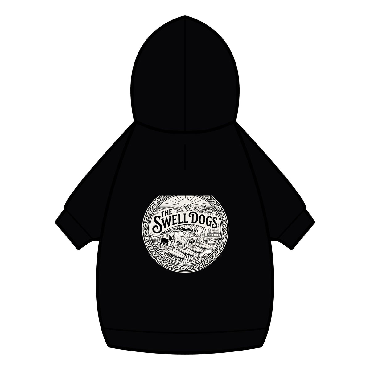 The Swell Dogs Pet Hoodie — Cotton Fleece Dog Sweatshirt with Collar Hole