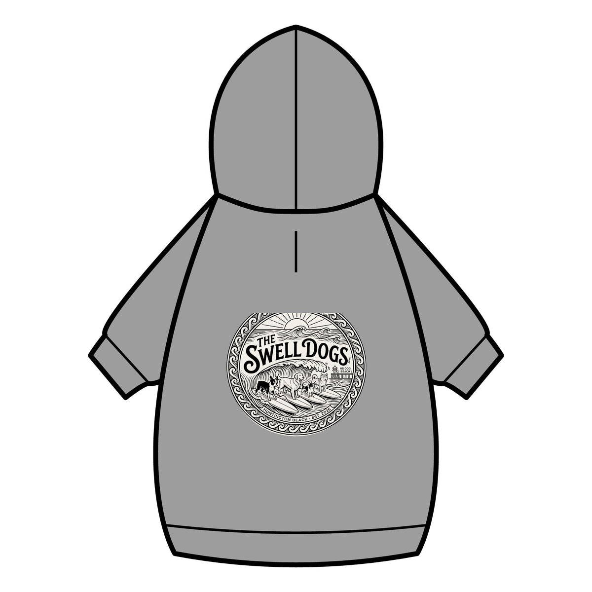 The Swell Dogs Pet Hoodie — Cotton Fleece Dog Sweatshirt with Collar Hole