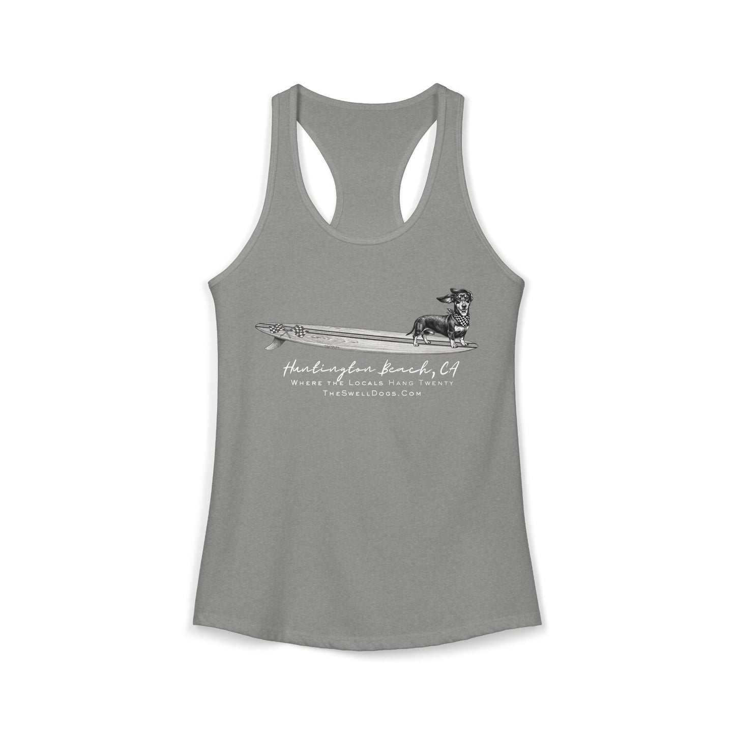 Dachshund Racing Flags HB Edition Racerback Tank