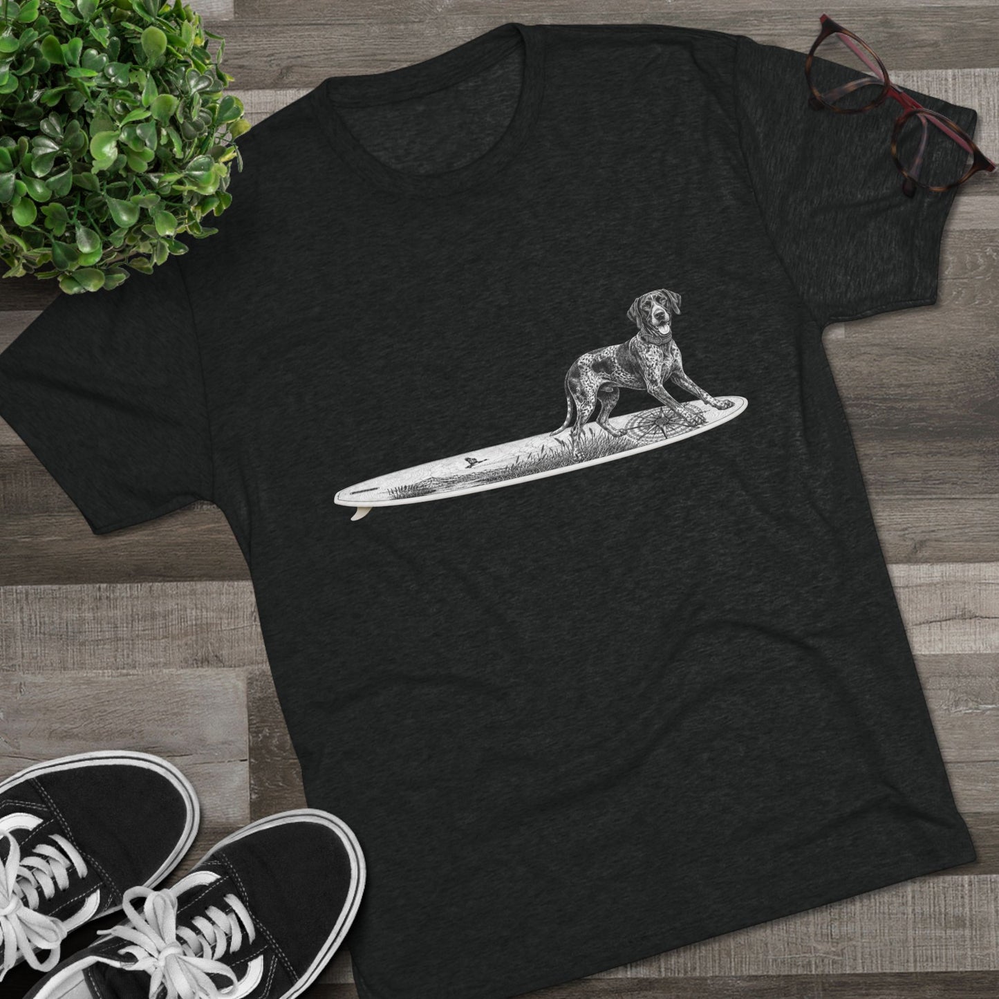 German Shorthaired Pointer Point Break Surfboard T-Shirt