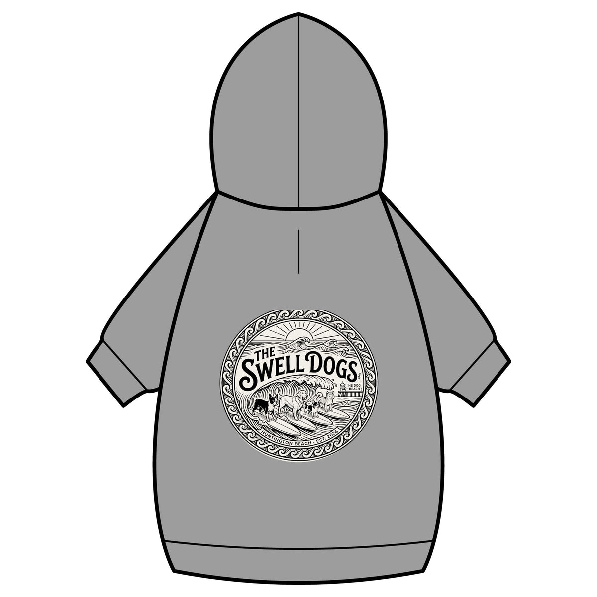 The Swell Dogs Pet Hoodie — Cotton Fleece Dog Sweatshirt with Collar Hole