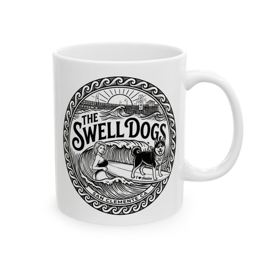 Annine and Sky Swell Dogs 11 oz Coffee Mug