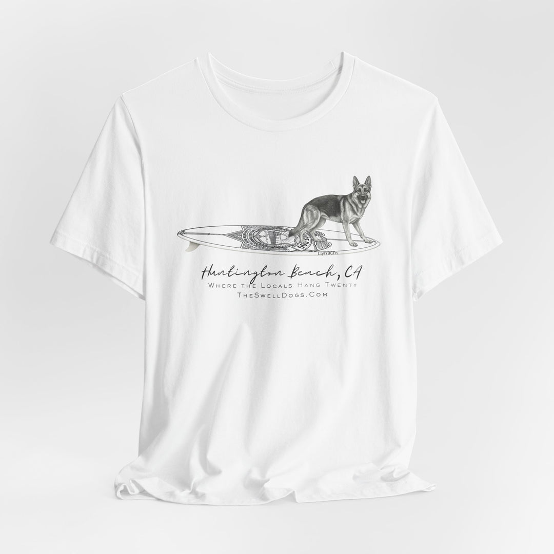 German Shepherd Service Dog Surfboard HB Edition T-Shirt