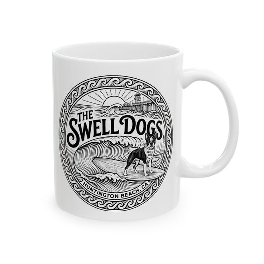 Boston Terrier Swell Dogs 11oz Coffee Mug