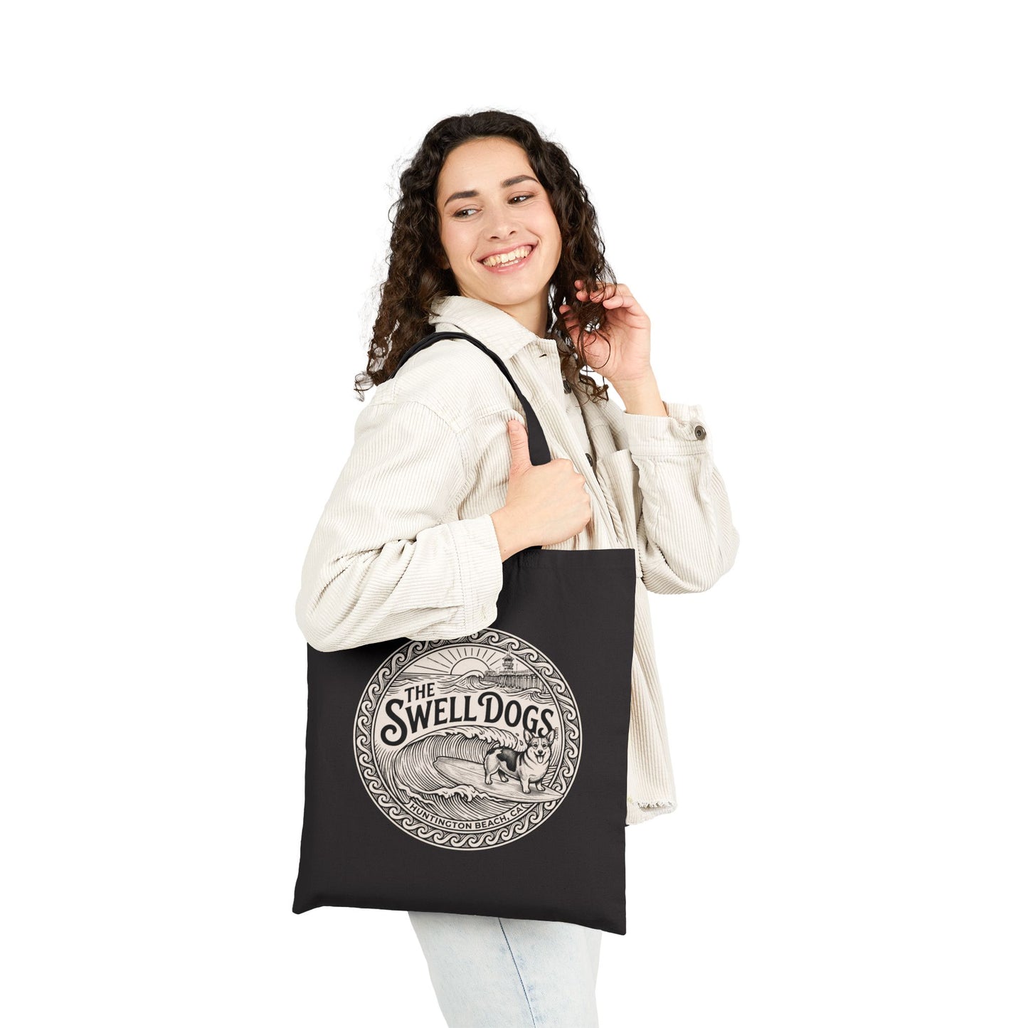 Corgi Swell Dogs Beach Tote