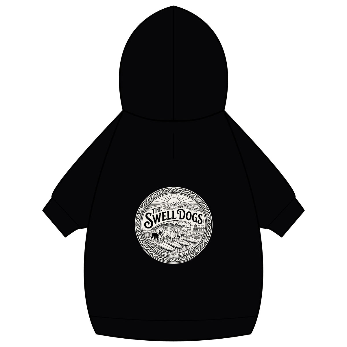 The Swell Dogs Pet Hoodie — Cotton Fleece Dog Sweatshirt with Collar Hole