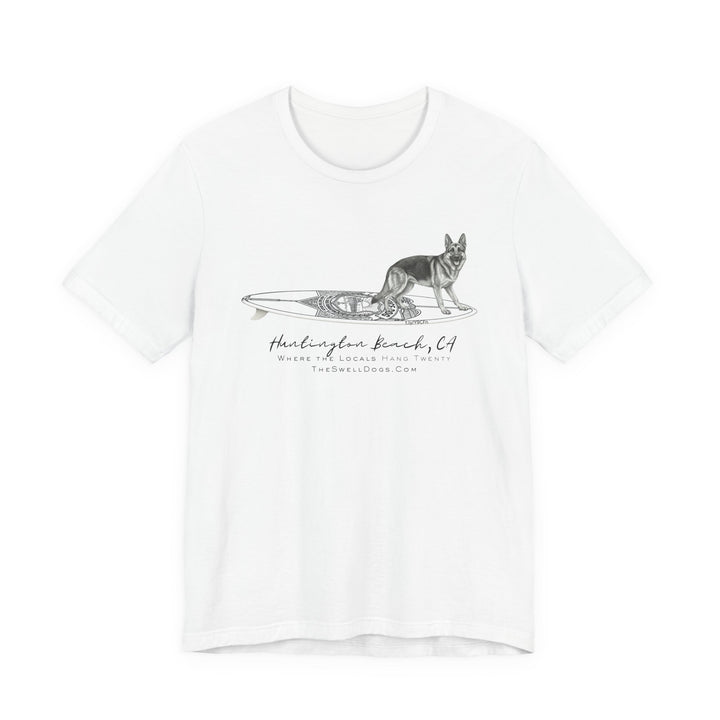 German Shepherd Service Dog Surfboard HB Edition T-Shirt