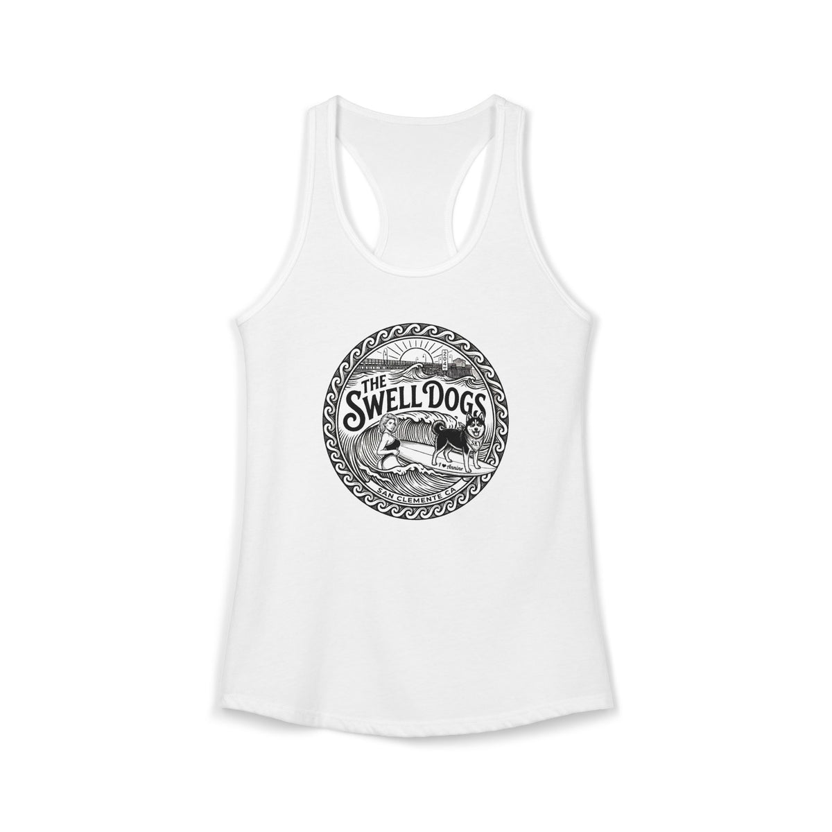 Annine and Sky Swell Dogs Racerback Tank