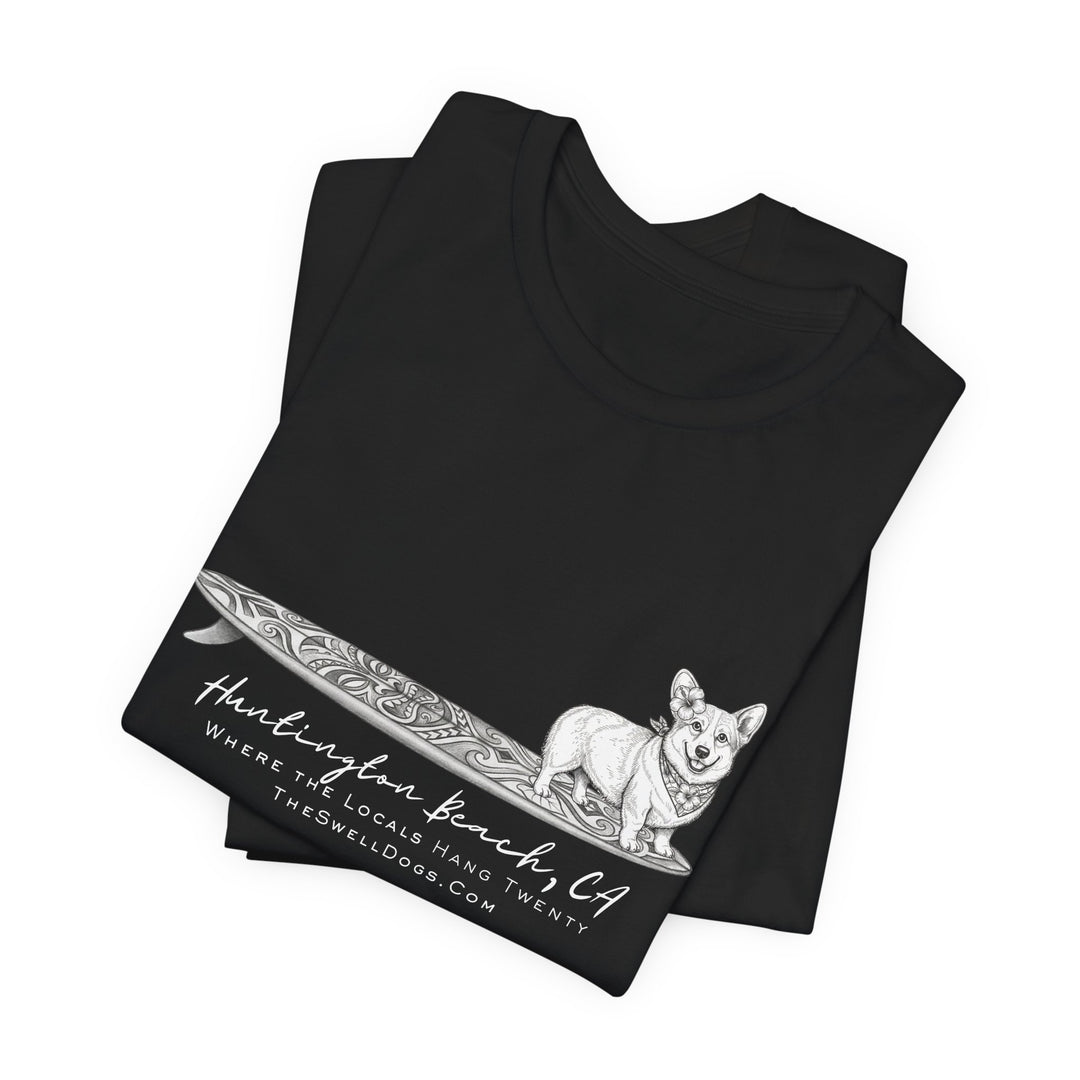 Corgi Tiki Surfboard HB Edition T-shirt