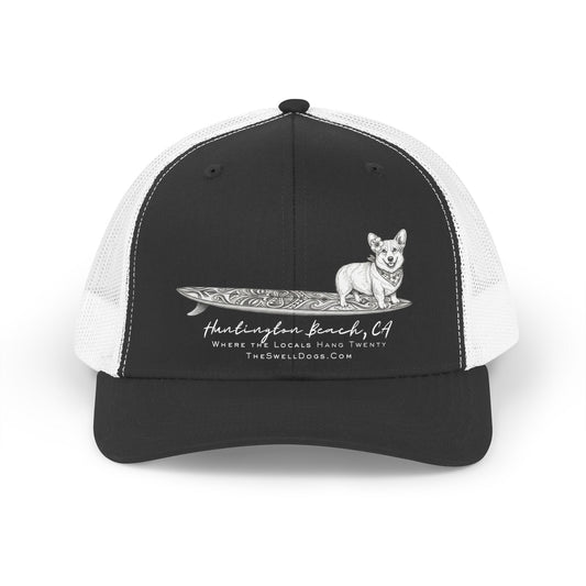 Corgi Tiki Surfboard HB Edition Trucker Hat