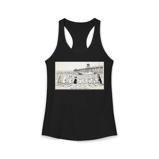 Waiting for a Swell Racerback Tank