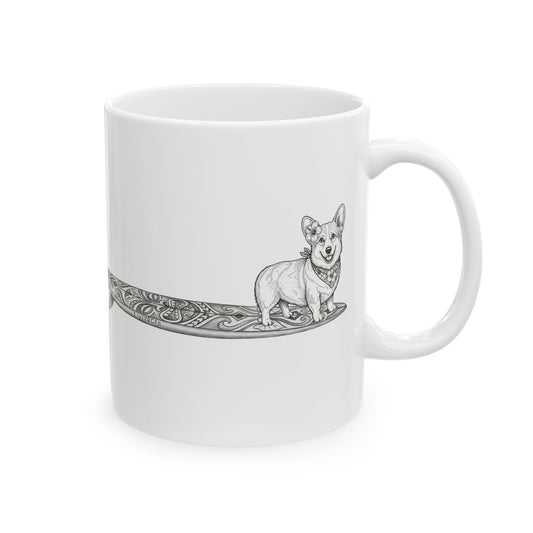 Corgi Tiki 11 oz Coffee Mug