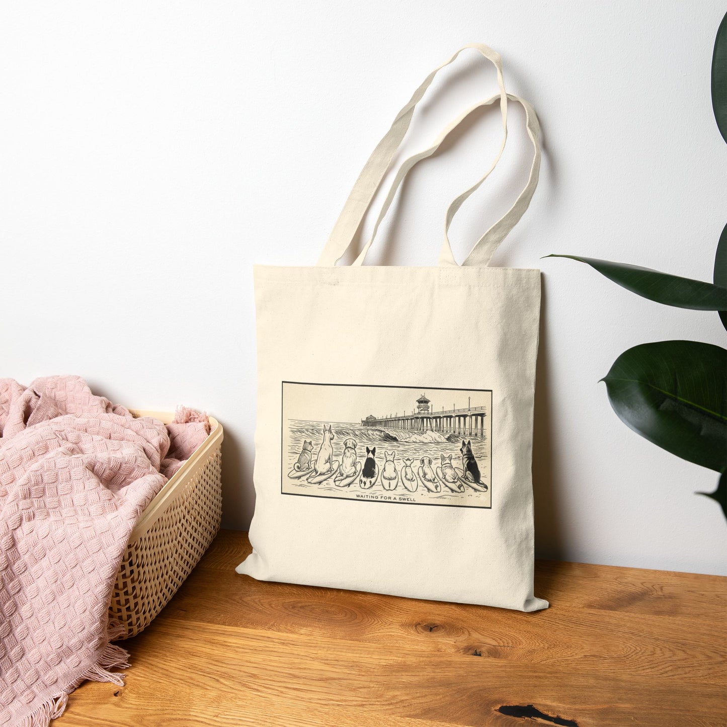Waiting for a Swell Heat One Beach Tote