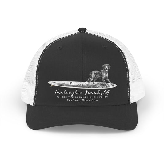 German Shorthaired Pointer Point Break Surfboard HB Edition Trucker Hat