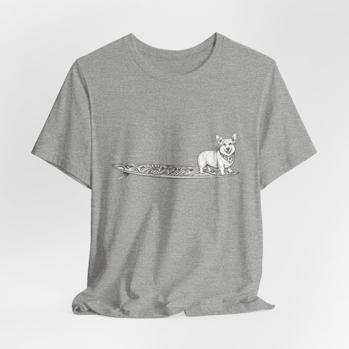 Corgi Tiki Surfboard T-shirt