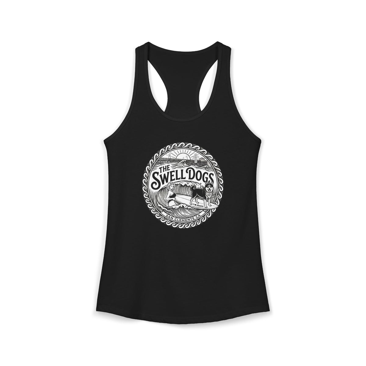 Annine and Sky Swell Dogs Racerback Tank