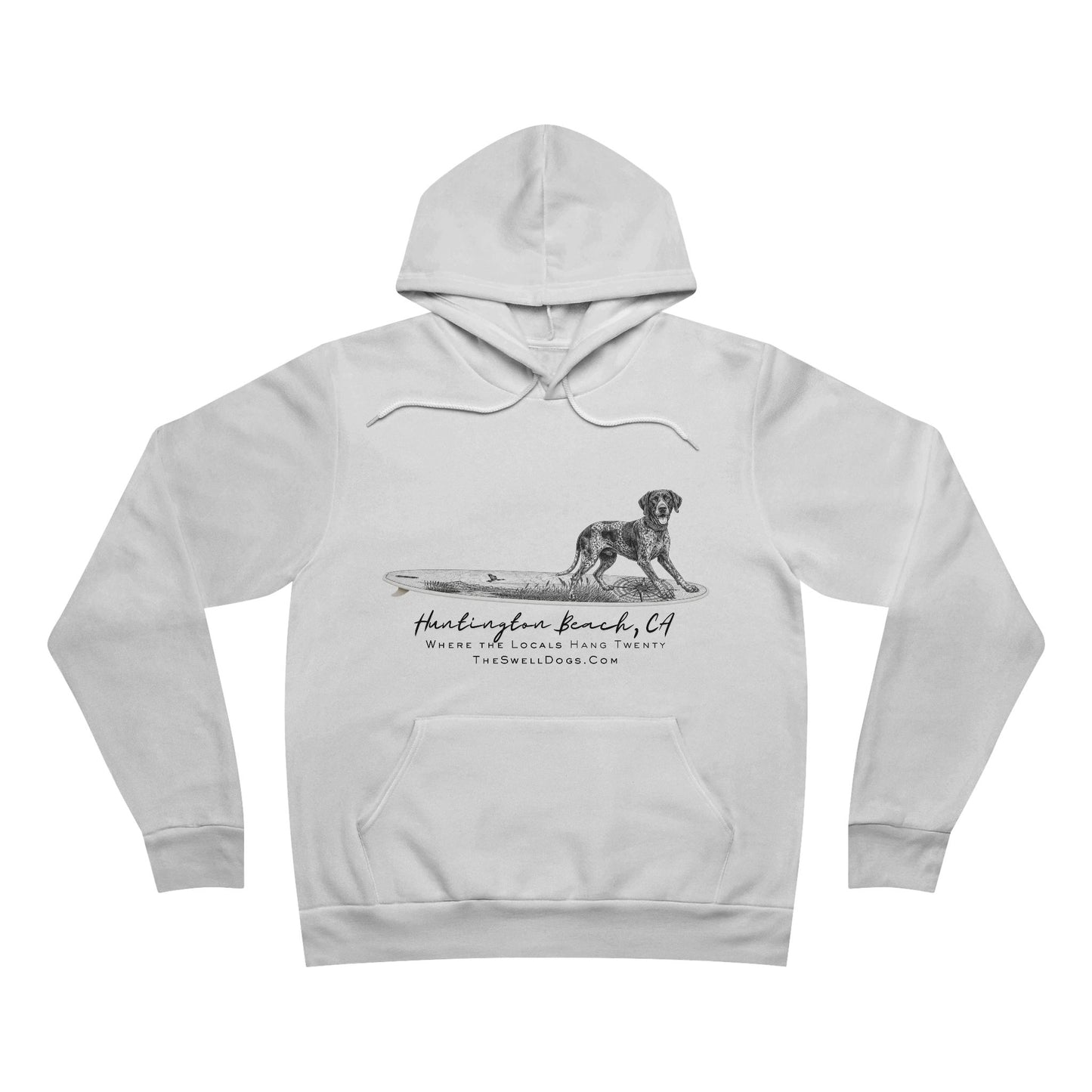 German Shorthaired Pointer Point Break Surfboard HB Edition Pullover Hoodie